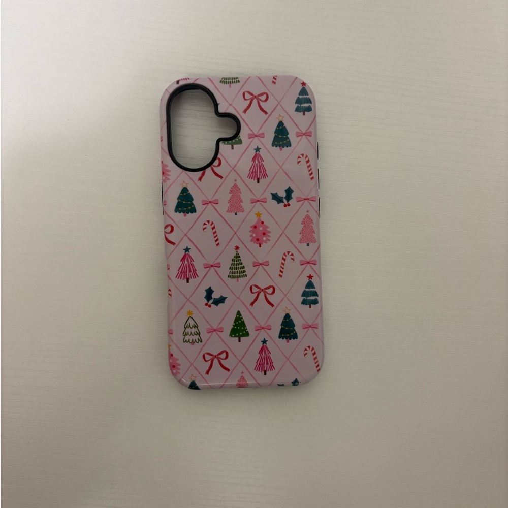 Pink Christmas iPhone 16 Phone Case